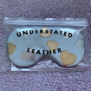 NEW Understated Vegan Leather Hearts Eye Mask